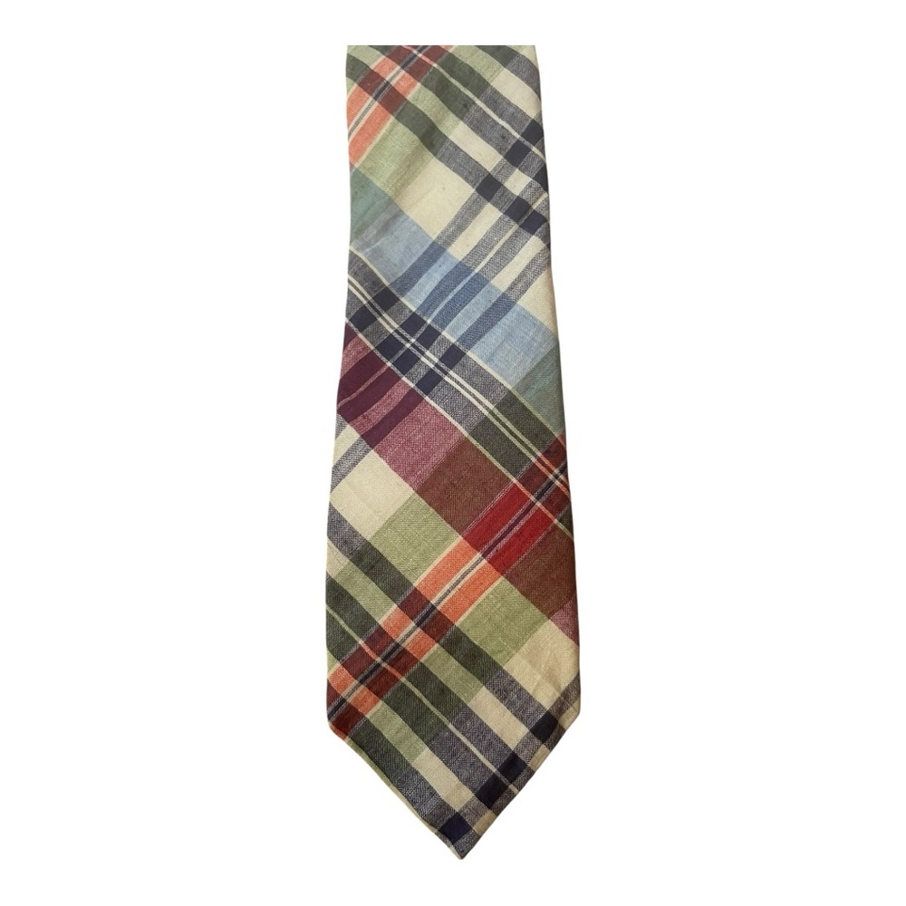 Preppy plaid imported cotton Tie. British